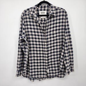 Grayson Hero Button-Up Shirt Size 5 XL • Navy Plaid Cotton Poplin Top
